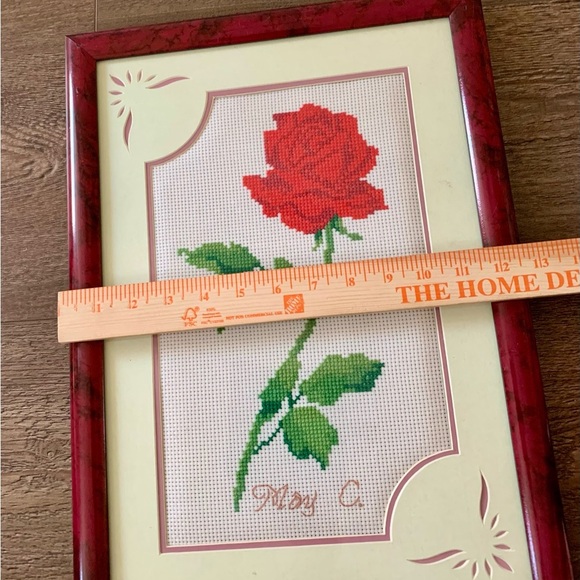 Vintage Needlepoint Artwork By May C. 12/17” - Picture 6 of 9